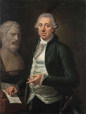 Carlo Labruzzi Portrait of Domenico de Angelis with the bust of Bias of Priene oil painting picture
